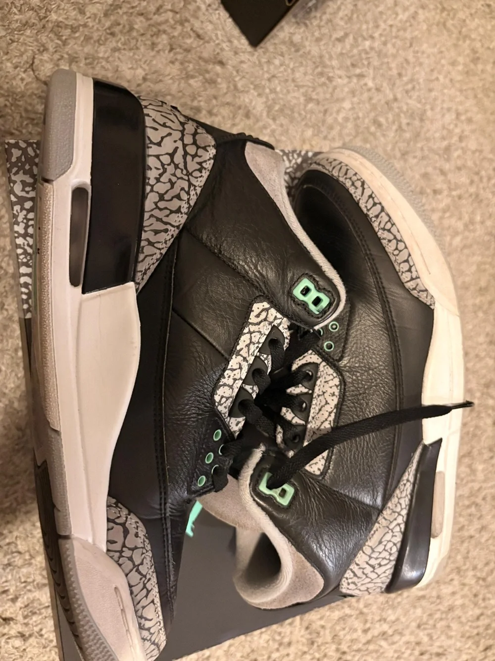 Jordan Grey and White Elephant Print Shoe Box